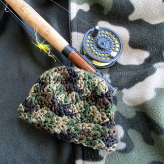 Camo crochet baby hat