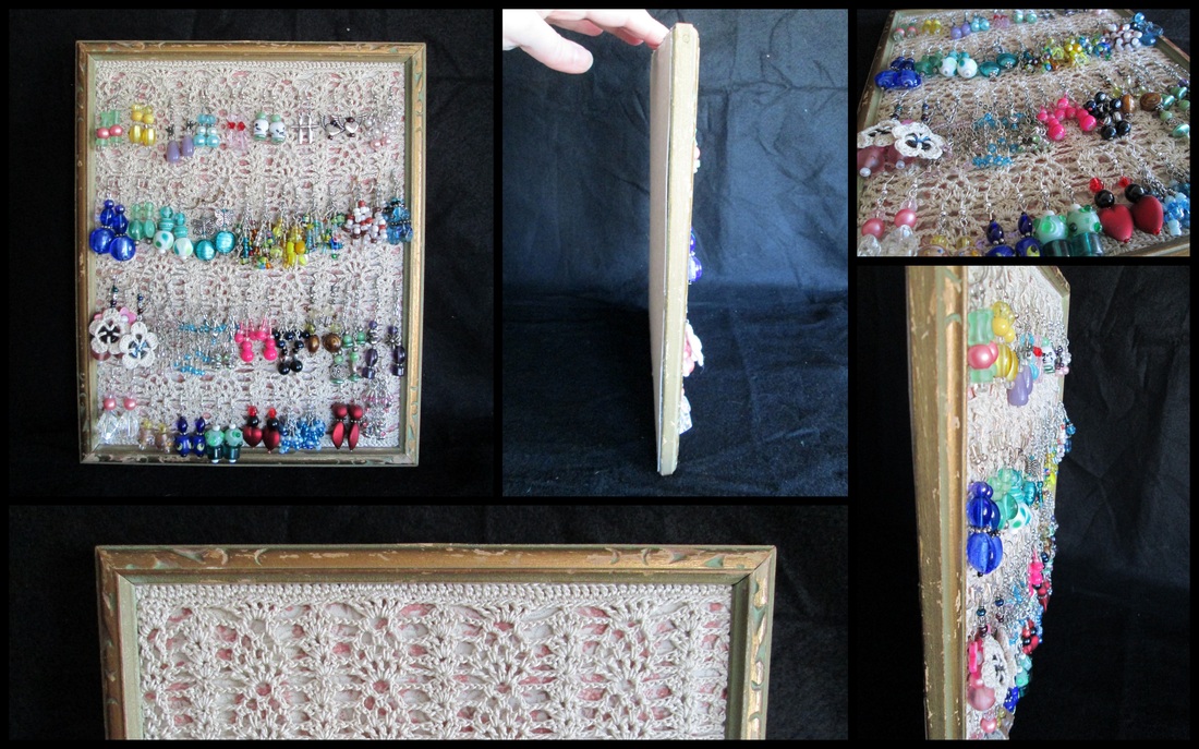 Create a Shabby Chic Crochet Lace Earring Holder