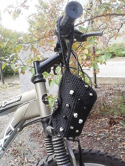 Beaded Bag on a bike ride